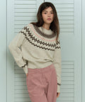 MUSINSA STANDARD WOMAN MUSINSA STANDARD WOMAN Women's York Fair Isle Crew Neck Knit [Cream] - Size S