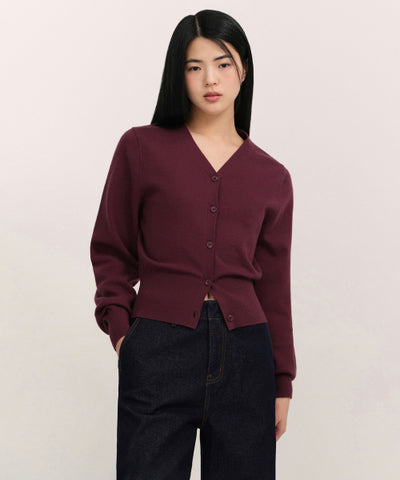 MUSINSA STANDARD WOMAN Cardigan Burgundy