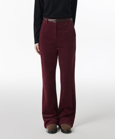 MUSINSA STANDARD WOMAN Boot Cut Corduroy Pants (Burgundy)