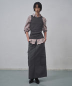 MUSINSA STANDARD WOMAN MUSINSA STANDARD WOMAN Cargo Maxi Skirt Charcoal Gray