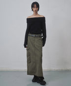 MUSINSA STANDARD WOMAN MUSINSA STANDARD WOMAN Cargo Maxi Skirt Dusty Khaki