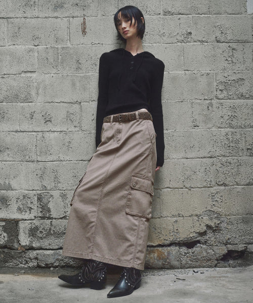 MUSINSA STANDARD WOMAN MUSINSA STANDARD WOMAN Cargo Maxi Skirt [Taupe]
