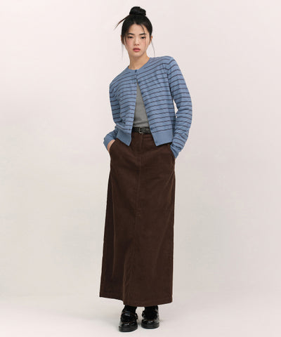 MUSINSA STANDARD WOMAN Women's Corduroy Maxi Skirt [Brown]