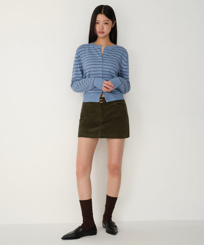 MUSINSA STANDARD WOMAN Skirt Low Rise Mini Scotts (Khaki)