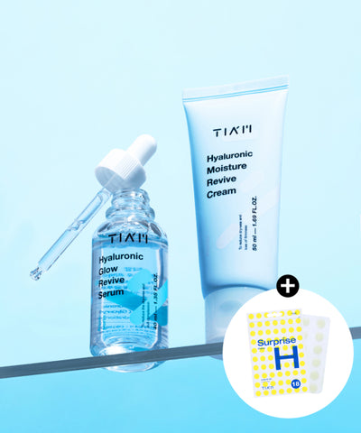 [2-piece set] Hyaluronic Acid Glow Revive Serum 40ml + Revive Cream 50ml + [Giveaway] 1 H patch