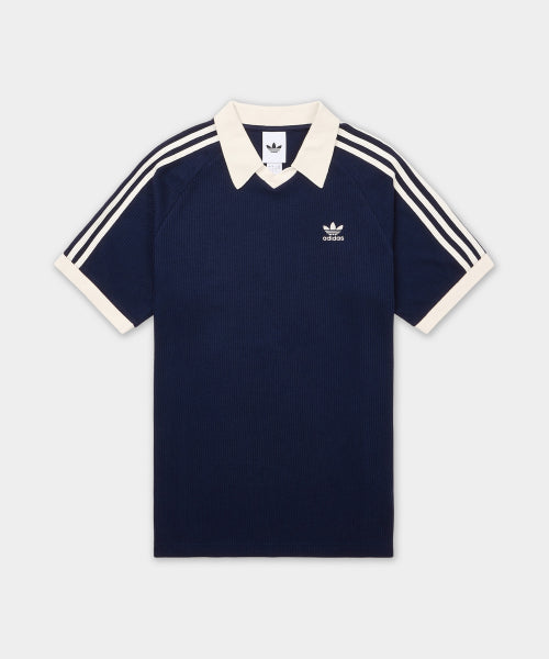 ADIDAS ADIDAS Waffle Polo Shirt - Navy
