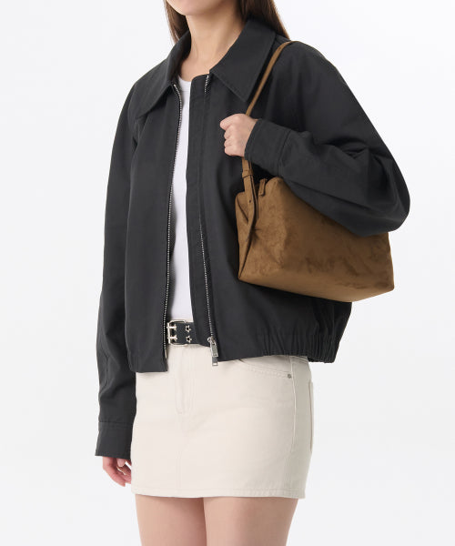 MUSINSA STANDARD WOMAN MUSINSA STANDARD WOMAN Synthetic Suede Pillow Shoulder Bag [Brown]