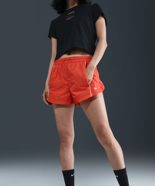 NIKE NIKE Mid-rise Woven Shorts - Black