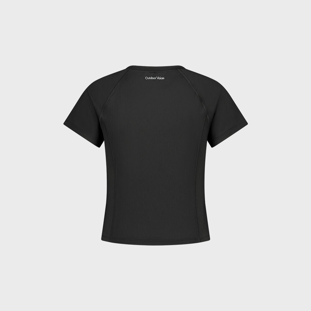 OUTDOOR VOICES (W)Technol-OV DRY FLEX SLIM TEE (BLACK)