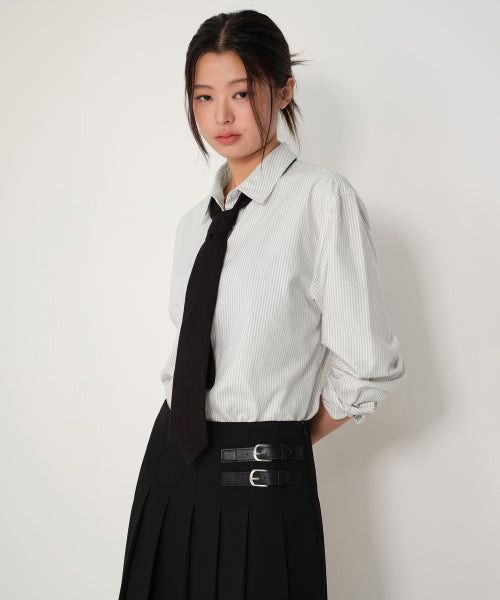 MUSINSA STANDARD WOMAN MUSINSA STANDARD WOMAN Women's Striped Relaxed Oxford Shirt (Size XS)