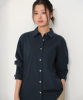 MUSINSA STANDARD WOMAN MUSINSA STANDARD WOMAN Women's Relaxed Oxford Shirt (Navy)