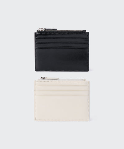 MUSINSA STANDARD WOMAN Women's Crinkle Leather Zipper Card Wallet