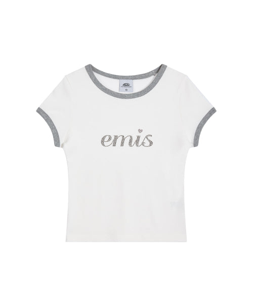 EMIS EMIS T-Shirt with Rhinestone Detail