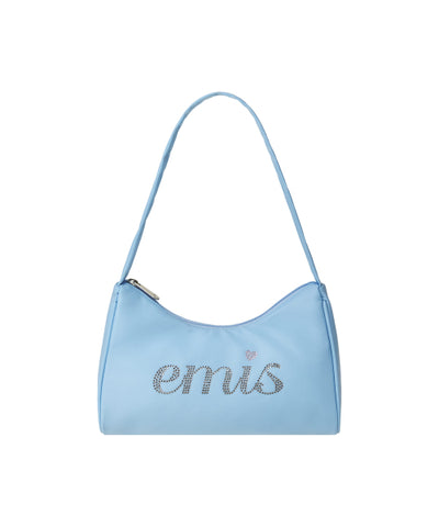 EMIS Rhinestone Hobo Bag - Light Blue