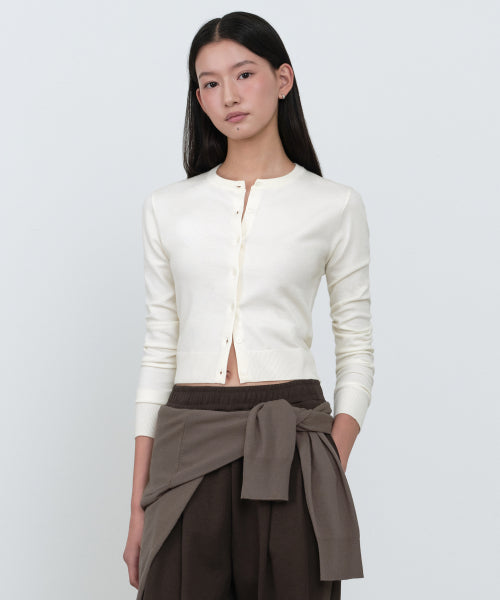 MUSINSA STANDARD WOMAN MUSINSA STANDARD WOMAN Cardigan Slim Fit [Cream]