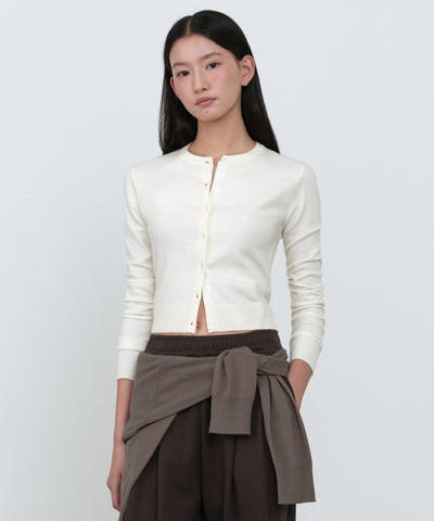 MUSINSA STANDARD WOMAN Cardigan Slim Fit [Cream]
