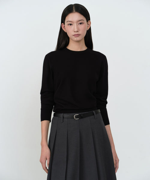 MUSINSA STANDARD WOMAN MUSINSA STANDARD WOMAN Women's Essential Round Neck Knit [Size]