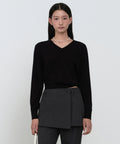 MUSINSA STANDARD WOMAN MUSINSA STANDARD WOMAN Women's Essential V Neck Knit [Black]