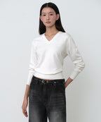 MUSINSA STANDARD WOMAN MUSINSA STANDARD WOMAN Women's Essential V Neck Knit [Ivory]
