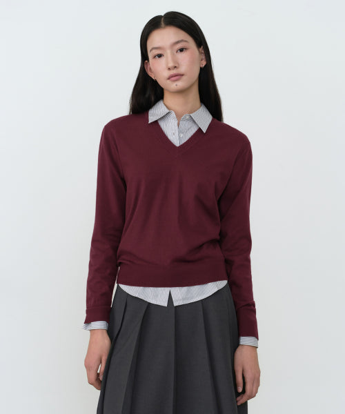 MUSINSA STANDARD WOMAN MUSINSA STANDARD WOMAN Women's Essential V Neck Knit [Size]