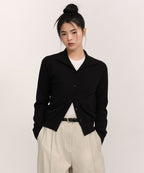 MUSINSA STANDARD WOMAN MUSINSA STANDARD WOMAN Women's Essential High Neck Cardigan (Black)