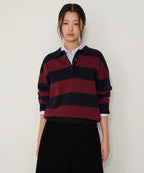 MUSINSA STANDARD WOMAN MUSINSA STANDARD WOMAN Women's Bold Stripe Collared Knit [Size]