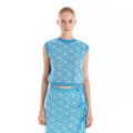 EENK EENK ULORA Floral Jacquard Knit Vest - Sky Blue