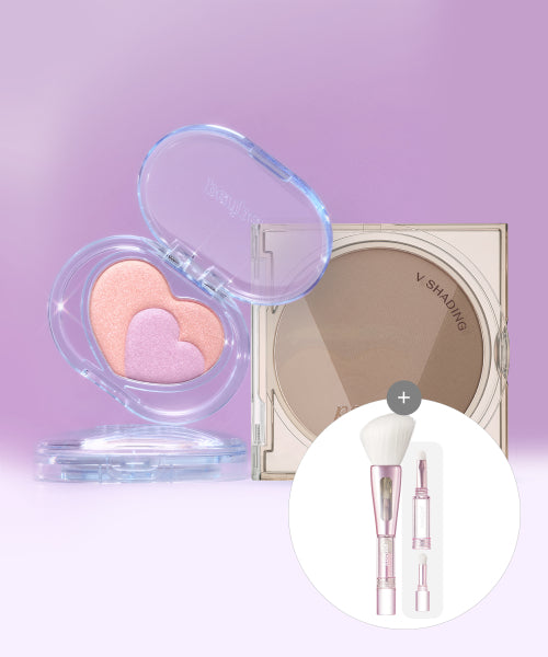 peripera Peripera Contour Set Heart Pocket Beam + V Shading + Brush