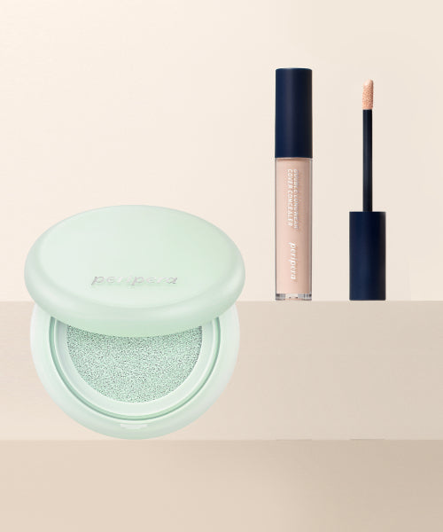 peripera Peripera Double Long Wear Cover Concealer + Filter Fit Milk Tone-Up Cushion