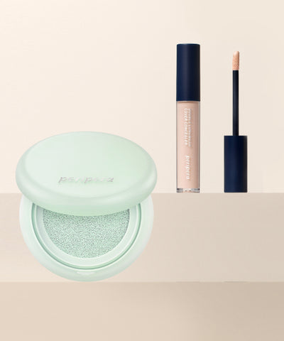 Peripera Double Long Wear Cover Concealer + Filter Fit Milk Tone-Up Cushion