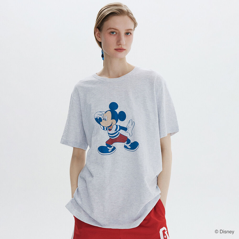 CLOVE [26SM clove] Vintage Over-fit T-Shirt (Light Grey)