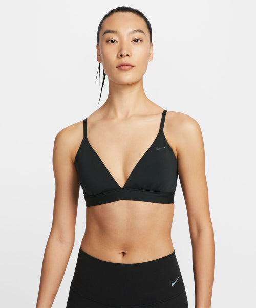 NIKE NIKE Foam Light Support Pad Triangle Sports Bra - Black: Smoke Gray