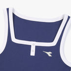 diadora Cross coat square neck sleeveless BLUE