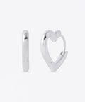MUSINSA STANDARD WOMAN MUSINSA STANDARD WOMAN Women's Heart Hoop Earrings [Silver]