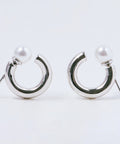 MUSINSA STANDARD WOMAN MUSINSA STANDARD WOMAN Pearl & Hoop Earrings Silver