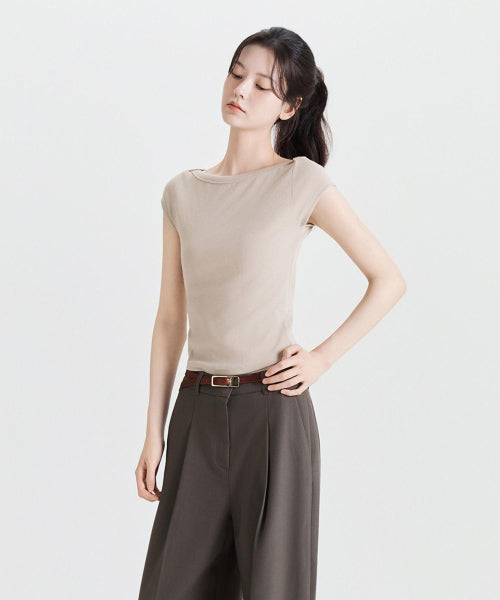 MIXXO MIXXO T-Shirt Boat Neck Cap Sleeve S