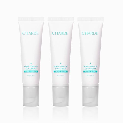 charde PDRN tone-up Korean sunscreen, 3-pack