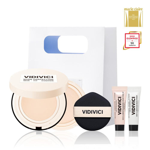 VIDIVICI VIDIVICI Nude Perfection Skin Fit Cushion SPF50+ PA++++ (Main Product + Refill)