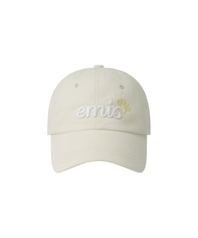 EMIS LETTERING LOGO BALL CAP - IVORY