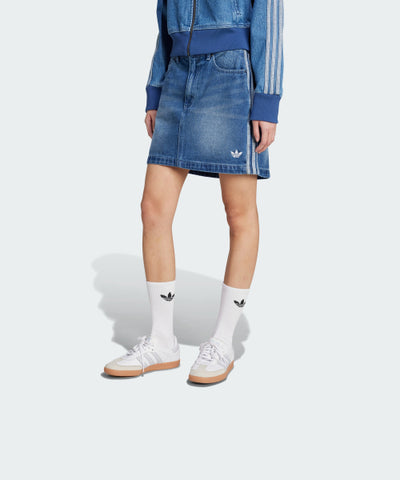 ADIDAS 3S Denim Mini Skirt – Indigo Denim