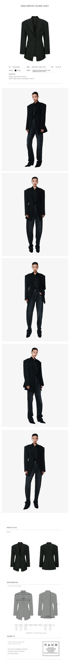 YCH SINGLE-BRESTED TAILORED JACKET BLACK (F24JK1091BK)