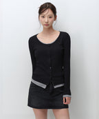 MUSINSA STANDARD WOMAN MUSINSA STANDARD WOMAN Cardigan Slim Fit [Black]