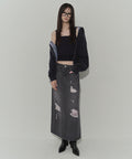 MUSINSA STANDARD WOMAN MUSINSA STANDARD WOMAN Maxi Skirt Charcoal Gray