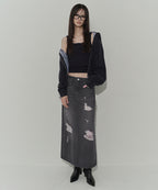 MUSINSA STANDARD WOMAN MUSINSA STANDARD WOMAN Maxi Skirt Charcoal Gray