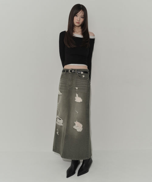MUSINSA STANDARD WOMAN MUSINSA STANDARD WOMAN Maxi Skirt Khaki