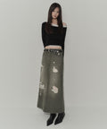 MUSINSA STANDARD WOMAN MUSINSA STANDARD WOMAN Maxi Skirt Khaki