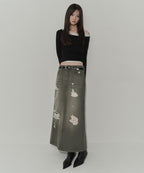 MUSINSA STANDARD WOMAN MUSINSA STANDARD WOMAN Maxi Skirt Khaki