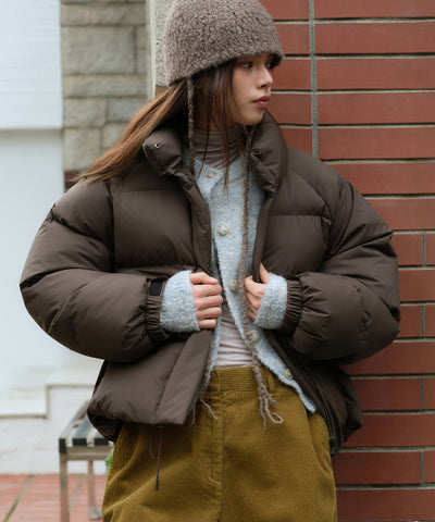MUSINSA STANDARD WOMAN Padded Jacket Dark Brown