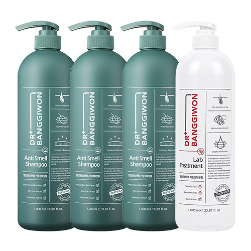 DR.BANGGIWON DR.BANGGIWON Anti-smell Shampoo 1000ml x 3 + Lab Treatment 1000ml x 1