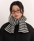 MUSINSA STANDARD WOMAN MUSINSA STANDARD WOMAN Women's Striped Knit Muffler (Size: One Size)